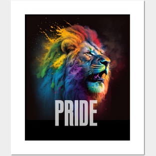 LGBTQ+ Gay Pride Month: Proud Lion Posters and Art